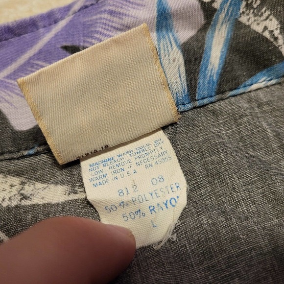 VTG Lee Mens Size L Large Hawaii Aloha Hawaiian Button Up T Shirt USA Made - Picture 4 of 7